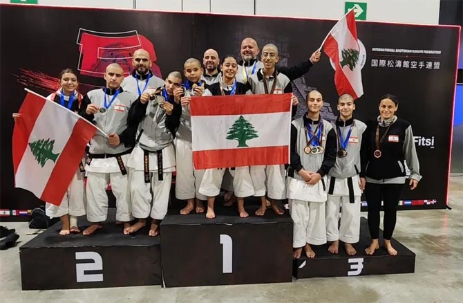 مشاركة "أي. أس. كاي. أف"- لبنان في كأس العالم الخامسة للشوتو كاب بالمكسيك