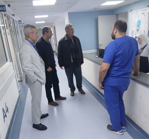 المدير العام لجمعية الهلال الأحمر الفلسطيني – إقليم سوريا تفقد مستشفى الهمشري