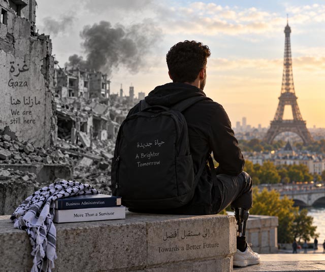 "أريد أن أعيش".. من إصابة الحرب في غزة إلى منحة دراسية وإقامة في فرنسا