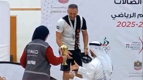 فضية للبناني وديع مطر في كأس الإمارات للقوس والسهم داخل الصالات