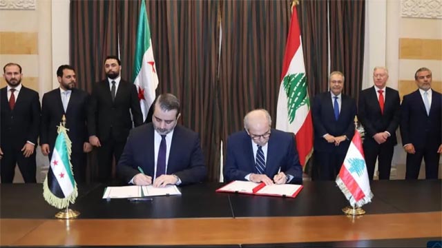 محادثات لبنانية - سورية في السرايا أعقبها توقيع اتفاقية بانشاء اللجنة العليا المشتركة