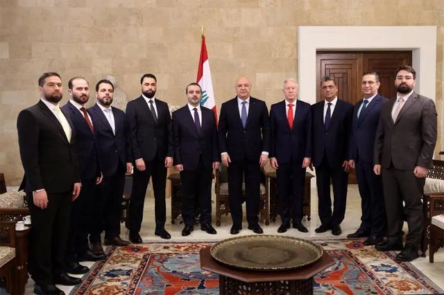 رئيس الجمهورية تسلم من الشيباني دعوة رسمية لزيارة دمشق وأكد تمسك لبنان باقامة علاقات أخوية ورحب بتشكيل اللجنة العليا بين البلدين