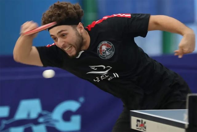سعد الدين الهبش بطل لبنان لفردي الرجال في كرة الطاولة