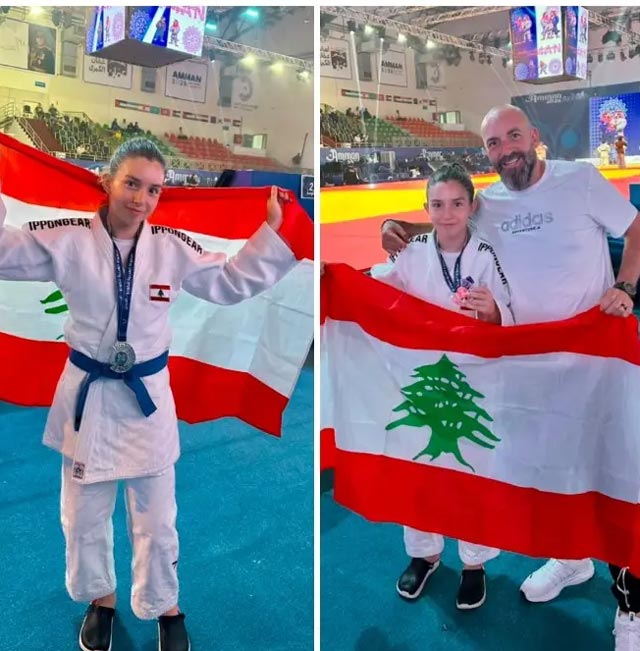 فوز اللبنانية آية مرتضى بالميدالية الفضيّة في بطولة المنتخبات العربية للعبة "الجودو" في عمَّان